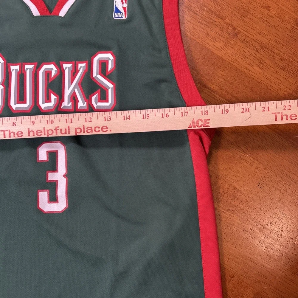 Adidas Milwaukee Bucks Jennings #3 NBA Green Youth Jersey - Size Large